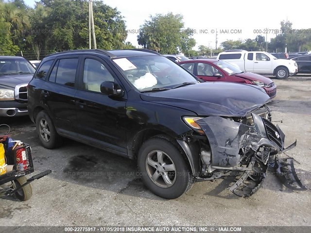 5NMSG13D68H214009 - 2008 HYUNDAI SANTA FE GLS BLACK photo 1