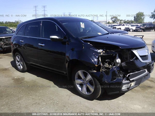 2HNYD2H38DH507743 - 2013 ACURA MDX TECHNOLOGY BLACK photo 1