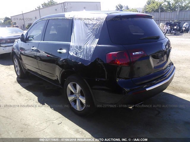 2HNYD2H38DH507743 - 2013 ACURA MDX TECHNOLOGY BLACK photo 3