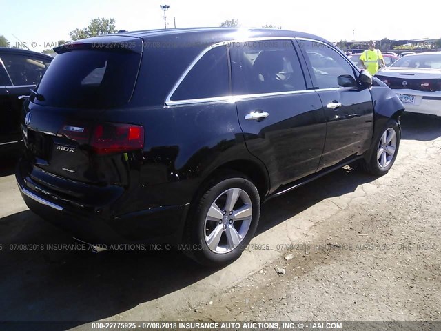 2HNYD2H38DH507743 - 2013 ACURA MDX TECHNOLOGY BLACK photo 4