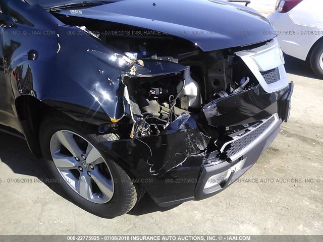 2HNYD2H38DH507743 - 2013 ACURA MDX TECHNOLOGY BLACK photo 6