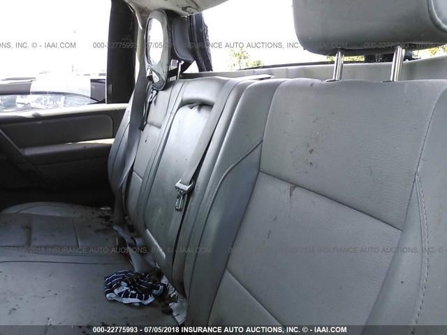 1N6BA07A37N213362 - 2007 NISSAN TITAN XE/SE/LE BURGUNDY photo 8