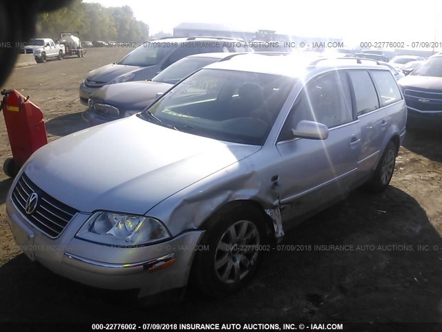 WVWND63B43E156477 - 2003 VOLKSWAGEN PASSAT GL SILVER photo 2