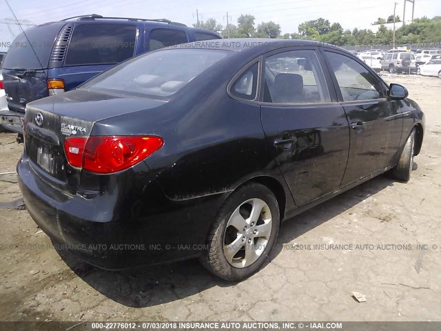 KMHDU46D77U035446 - 2007 HYUNDAI ELANTRA GLS/SE/LIMITED BLACK photo 4