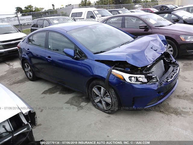 3KPFL4A70JE198964 - 2018 KIA FORTE LX/S BLUE photo 1