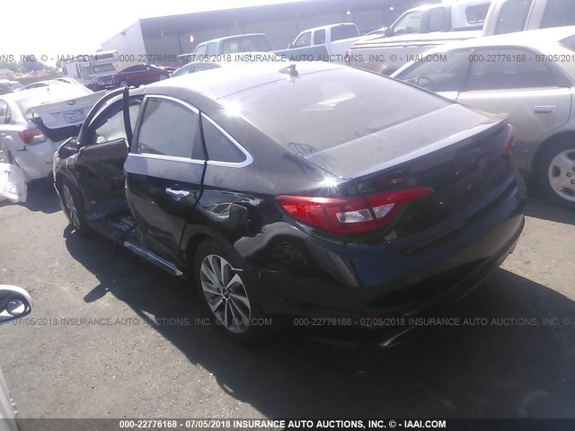 5NPE34AF8FH053273 - 2015 HYUNDAI SONATA SPORT/LIMITED BLACK photo 3