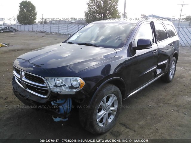 1D4RE4GG0BC699234 - 2011 DODGE DURANGO CREW Dark Blue photo 2