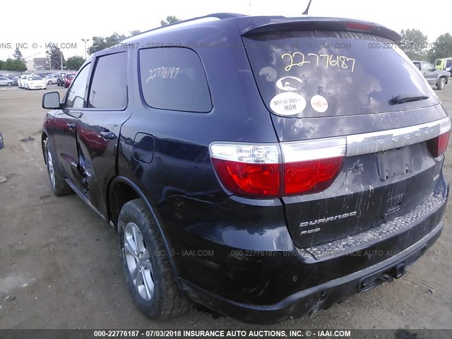 1D4RE4GG0BC699234 - 2011 DODGE DURANGO CREW Dark Blue photo 3