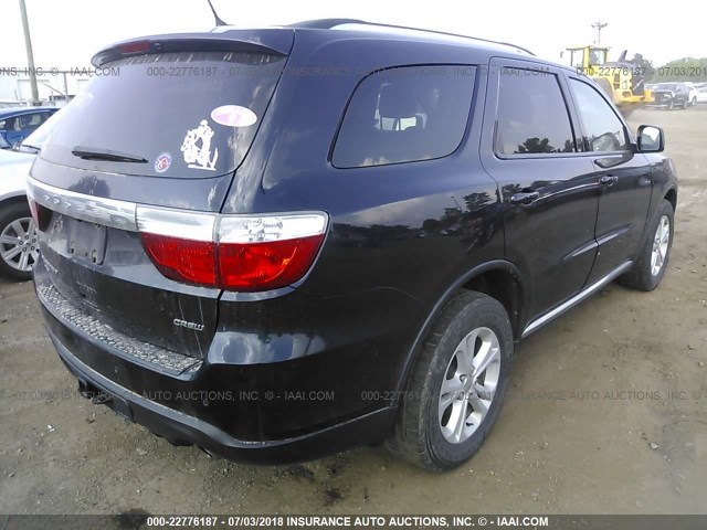 1D4RE4GG0BC699234 - 2011 DODGE DURANGO CREW Dark Blue photo 4