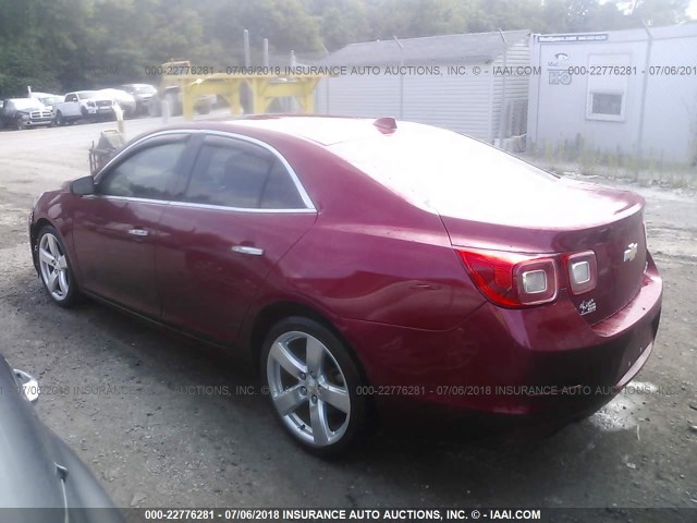 1G11J5SX3DF321633 - 2013 CHEVROLET MALIBU LTZ 红色 照片 3