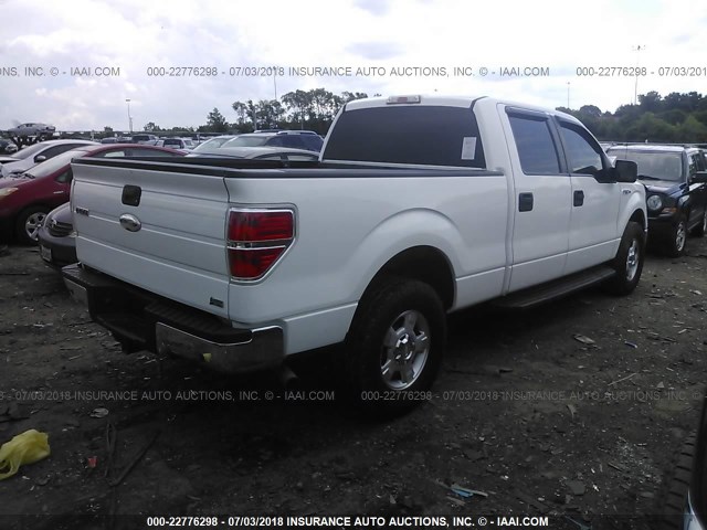 1FTFW1EV3AKE72380 - 2010 FORD F150 SUPERCREW WHITE photo 4