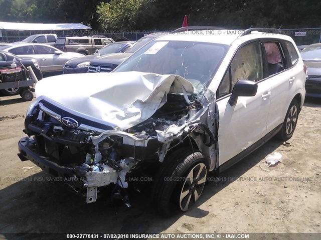 JF2SJABC6HH589220 - 2017 SUBARU FORESTER 2.5I WHITE photo 2