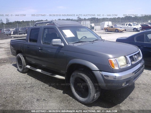 1N6ED27T2YC350159 - 2000 NISSAN FRONTIER CREW CAB XE/CREW CAB SE GRAY photo 1