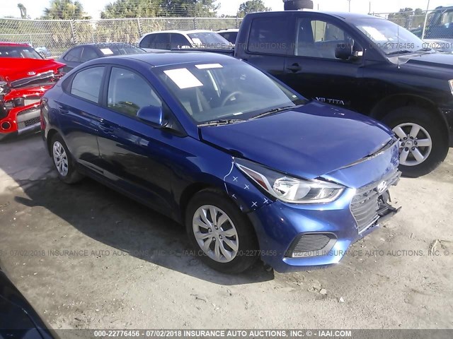 3KPC24A39JE018139 - 2018 HYUNDAI ACCENT SEL Dark Blue photo 1