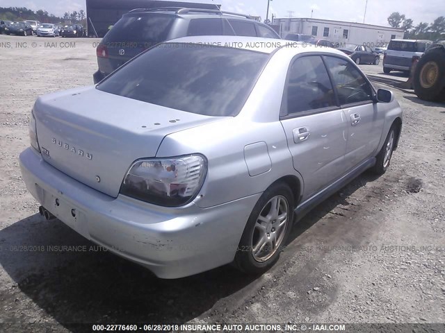 JF1GD29662H513091 - 2002 SUBARU IMPREZA WRX SILVER photo 4