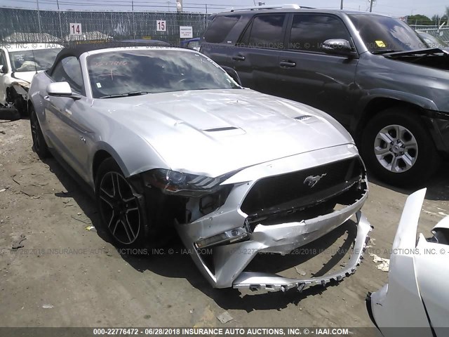 1FATP8FF7J5111769 - 2018 FORD MUSTANG GT SILVER photo 1