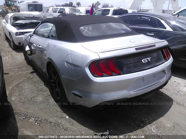 1FATP8FF7J5111769 - 2018 FORD MUSTANG GT SILVER photo 3