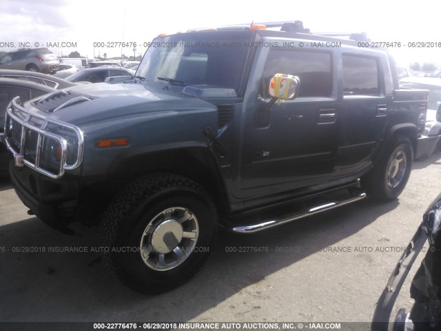 5GRGN22U55H105670 - 2005 HUMMER H2 SUT GREEN photo 2