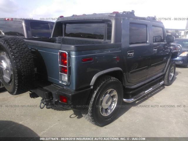 5GRGN22U55H105670 - 2005 HUMMER H2 SUT GREEN photo 4