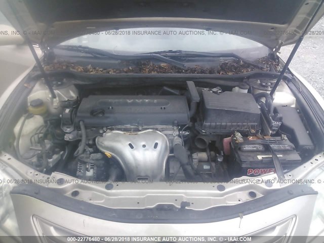 4T1BE46K18U213159 - 2008 TOYOTA CAMRY CE/LE/XLE/SE GOLD photo 10