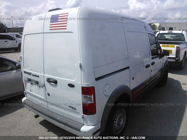 NM0LS7BN1DT155781 - 2013 FORD TRANSIT CONNECT XLT WHITE photo 4