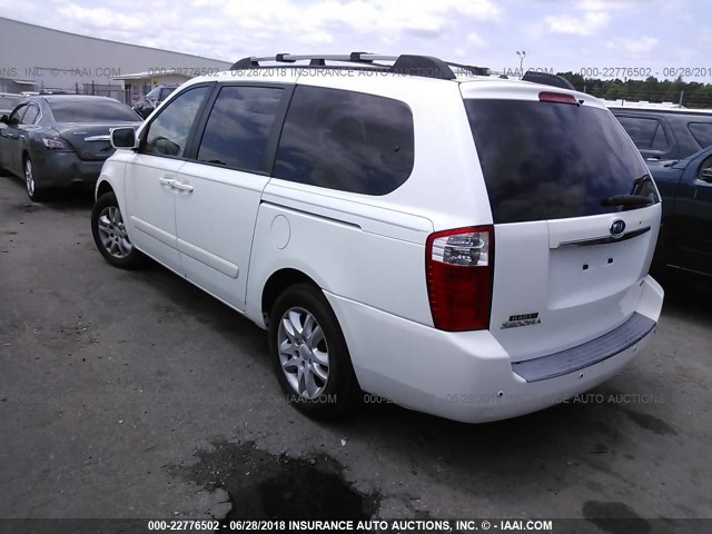 KNDMB233176121575 - 2007 KIA SEDONA EX/LX WHITE photo 3