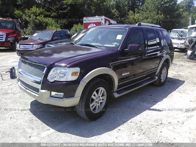 1FMEU64E36UA36488 - 2006 FORD EXPLORER EDDIE BAUER MAROON photo 2