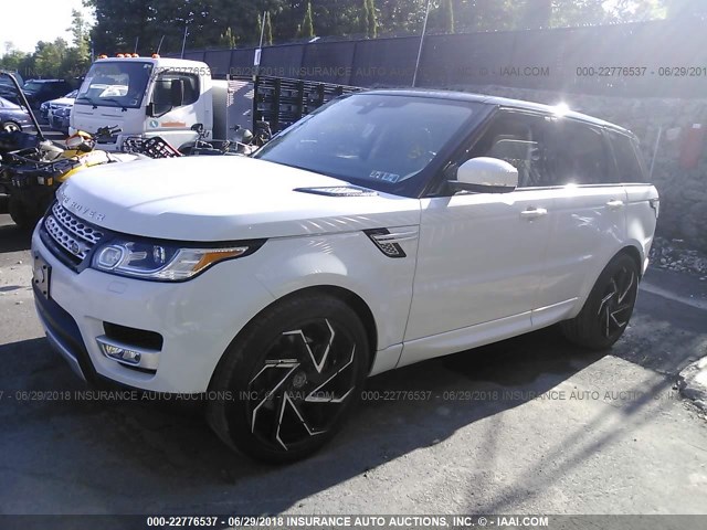 SALWR2FV1HA671657 - 2017 LAND ROVER RANGE ROVER SPORT HSE WHITE photo 2