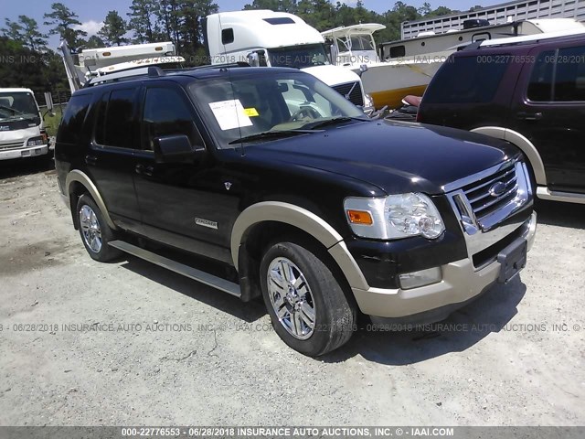 1FMEU74867UA33621 - 2007 FORD EXPLORER EDDIE BAUER BLACK photo 1