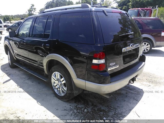 1FMEU74867UA33621 - 2007 FORD EXPLORER EDDIE BAUER BLACK photo 3