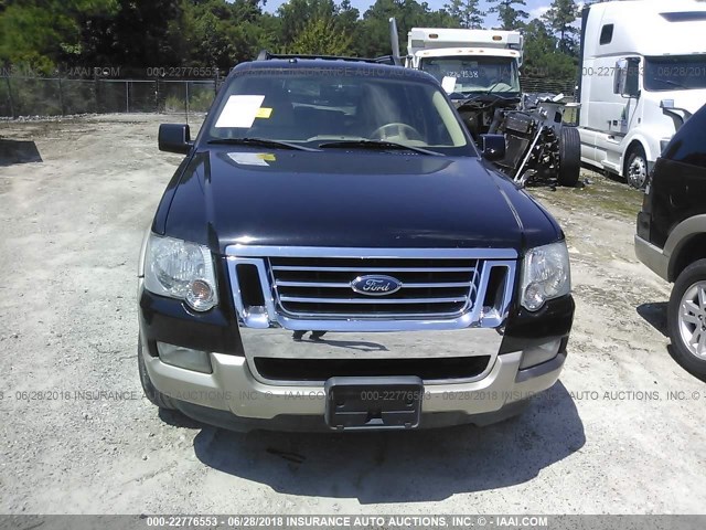 1FMEU74867UA33621 - 2007 FORD EXPLORER EDDIE BAUER BLACK photo 6