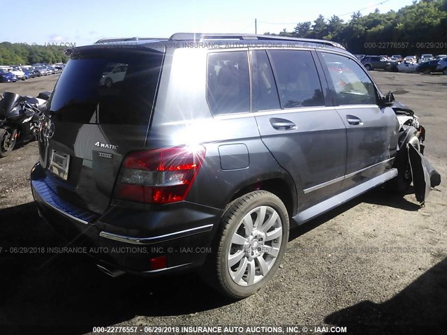 WDCGG8HB4AF411604 - 2010 MERCEDES-BENZ GLK 350 4MATIC GRAY photo 4