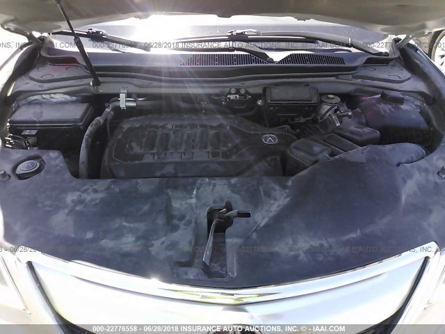 5FRYD3H4XFB005022 - 2015 ACURA MDX TECHNOLOGY SILVER photo 10