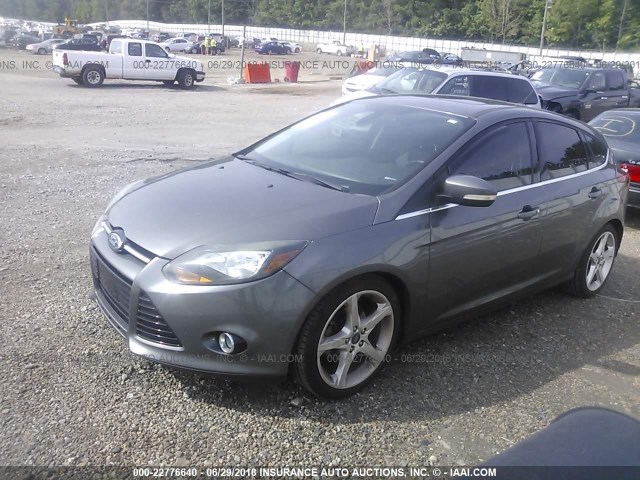 1FAHP3N23CL247354 - 2012 FORD FOCUS TITANIUM GRAY photo 2