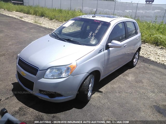 KL1TD66E49B681876 - 2009 CHEVROLET AVEO LS/LT SILVER photo 2