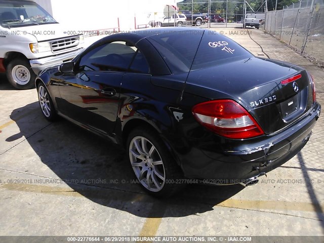 WDBWK56F05F059985 - 2005 MERCEDES-BENZ SLK 350 BLACK photo 3