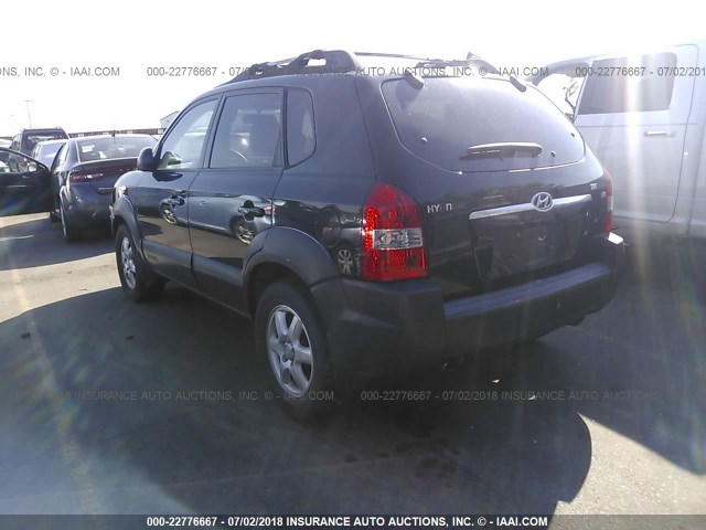 KM8JN12DX5U218504 - 2005 HYUNDAI TUCSON GLS/LX BLACK photo 3