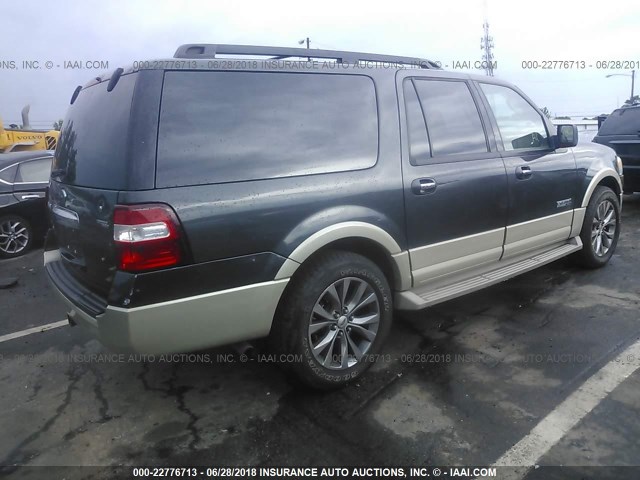 1FMFK175X7LA08929 - 2007 FORD EXPEDITION EL EDDIE BAUER BLACK photo 4