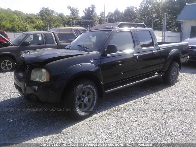 1N6ED29Y84C464220 - 2004 NISSAN FRONTIER CREW CAB XE V6 BLACK photo 2