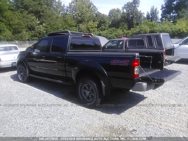 1N6ED29Y84C464220 - 2004 NISSAN FRONTIER CREW CAB XE V6 BLACK photo 3