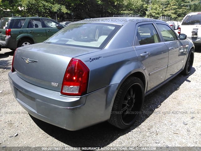 2C3KA53G76H496239 - 2006 CHRYSLER 300 TOURING GRAY photo 4