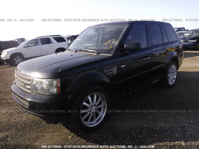 SALSK25449A196275 - 2009 LAND ROVER RANGE ROVER SPORT HSE BLACK photo 2