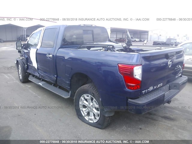 1N6BA1F48GN515537 - 2016 NISSAN TITAN XD SL/PRO-4X/PLAT RESERVE BLUE photo 3