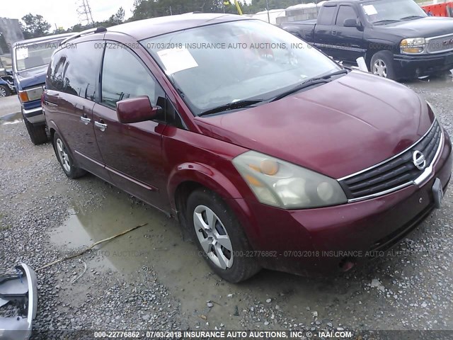 5N1BV28U97N132521 - 2007 NISSAN QUEST S/SE/SL RED photo 1