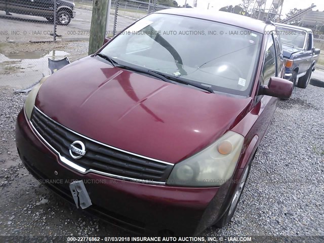 5N1BV28U97N132521 - 2007 NISSAN QUEST S/SE/SL RED photo 2