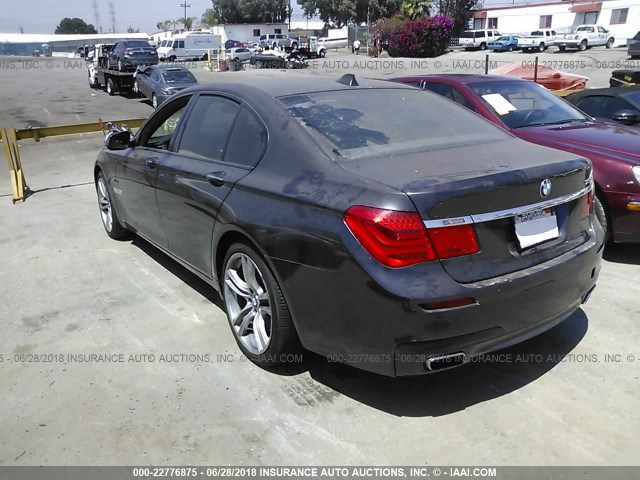 WBAKA8C5XBCY36411 - 2011 BMW 750 I GRAY photo 3