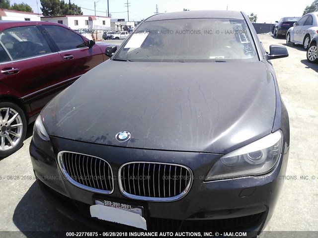 WBAKA8C5XBCY36411 - 2011 BMW 750 I GRAY photo 6