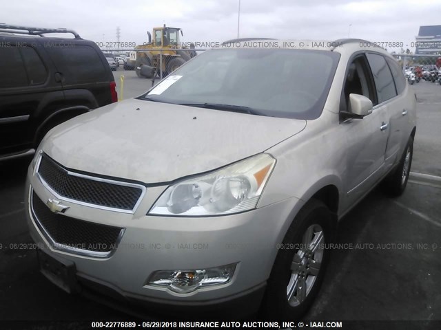 1GNKRGED9BJ290455 - 2011 CHEVROLET TRAVERSE LT TAN photo 2