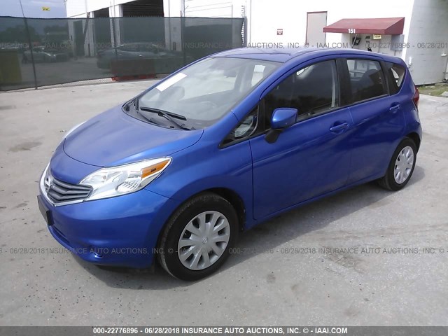 3N1CE2CP2GL359966 - 2016 NISSAN VERSA NOTE S/S PLUS/SV/SL/SR BLUE photo 2