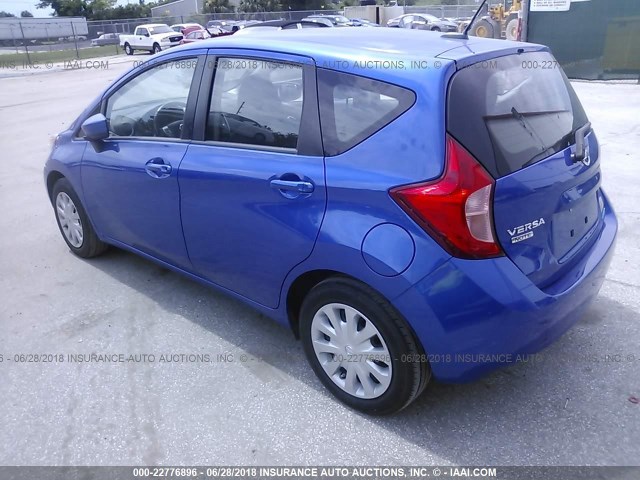 3N1CE2CP2GL359966 - 2016 NISSAN VERSA NOTE S/S PLUS/SV/SL/SR BLUE photo 3